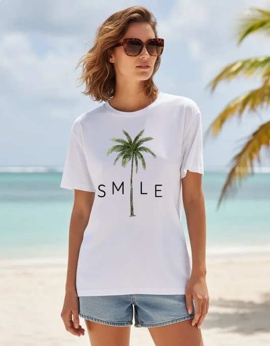 Smile Unisex Terry Fabric Oversized Tee