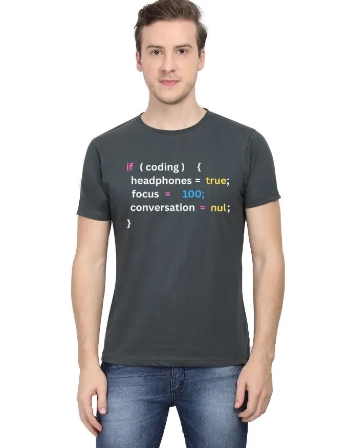 Headphone+Coding Unisex Premium T-Shirt