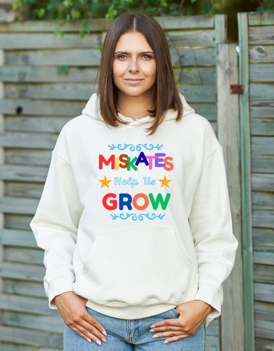 Mistakes Help Us Grow Unisex Oversized Hoodie