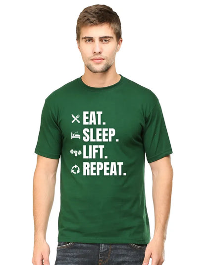 Eat Sleep Lift Repeat Unisex Premium T-Shirt
