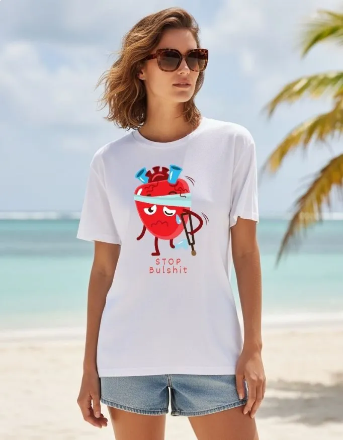 Heart Feelings Unisex Terry Fabric Oversized Tee