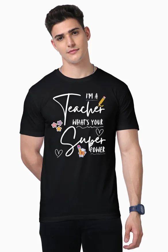 Teacher Power Unisex Supima T-Shirt