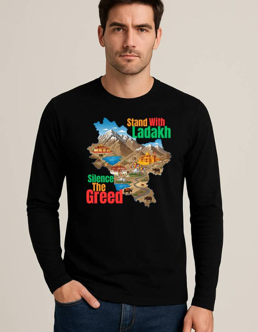 Stand With Ladakh Men's Full Sleeve T-Shirt