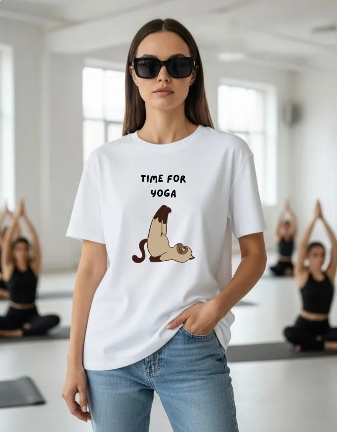 Yoga Unisex Terry Fabric Oversized Tee