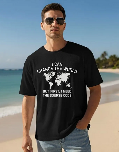 Sourse Code Unisex Terry Fabric Oversized Tee