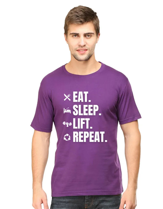 Eat Sleep Lift Repeat Unisex Premium T-Shirt