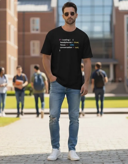 Coding Unisex Fabric Terry Oversized Tee