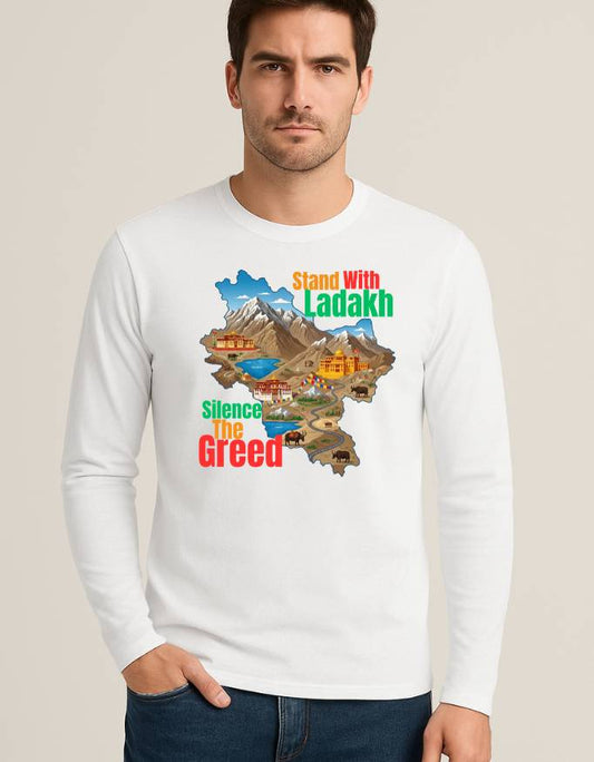 Stand With Ladakh Men's Full Sleeve T-Shirt