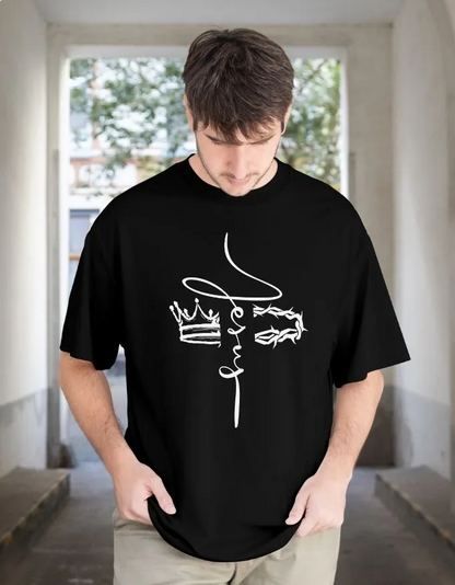 Jesus Love Unisex Terry Fabric Oversized Tee