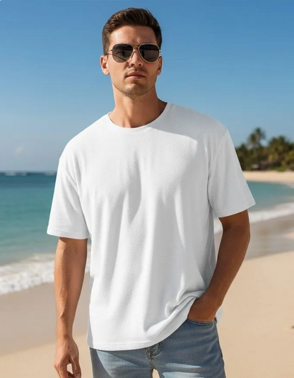 Plain Unisex Terry Oversized Tee