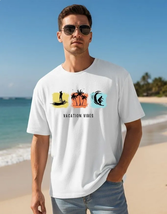Vacation Vibes Unisex Terry Fabric Oversized Tee