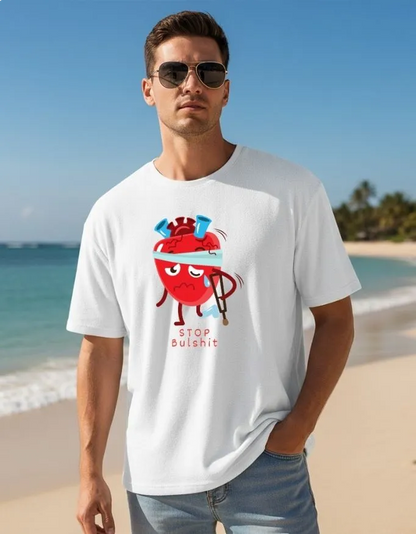 Heart Feelings Unisex Terry Fabric Oversized Tee