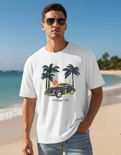 Vintage Life Unisex Terry Fabric Oversized Tee