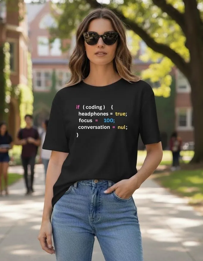 Coding Unisex Fabric Terry Oversized Tee