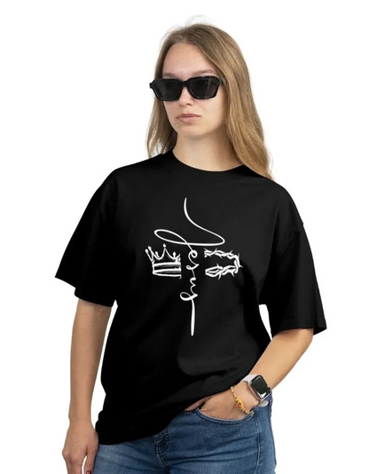 Jesus Love Unisex Terry Fabric Oversized Tee