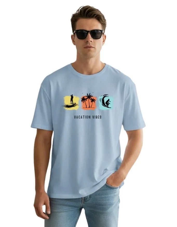 Vacation Vibes Unisex Terry Fabric Oversized Tee