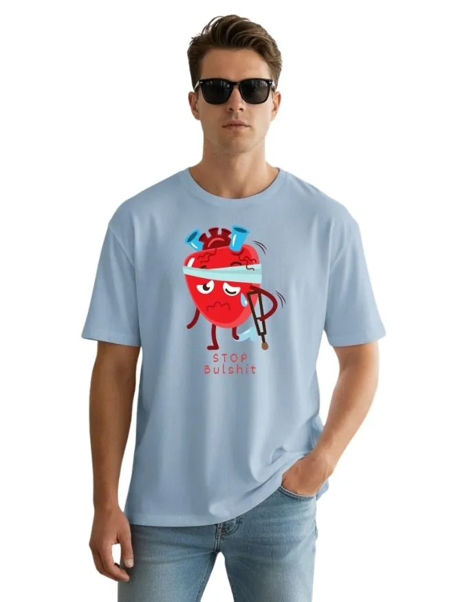 Heart Feelings Unisex Terry Fabric Oversized Tee