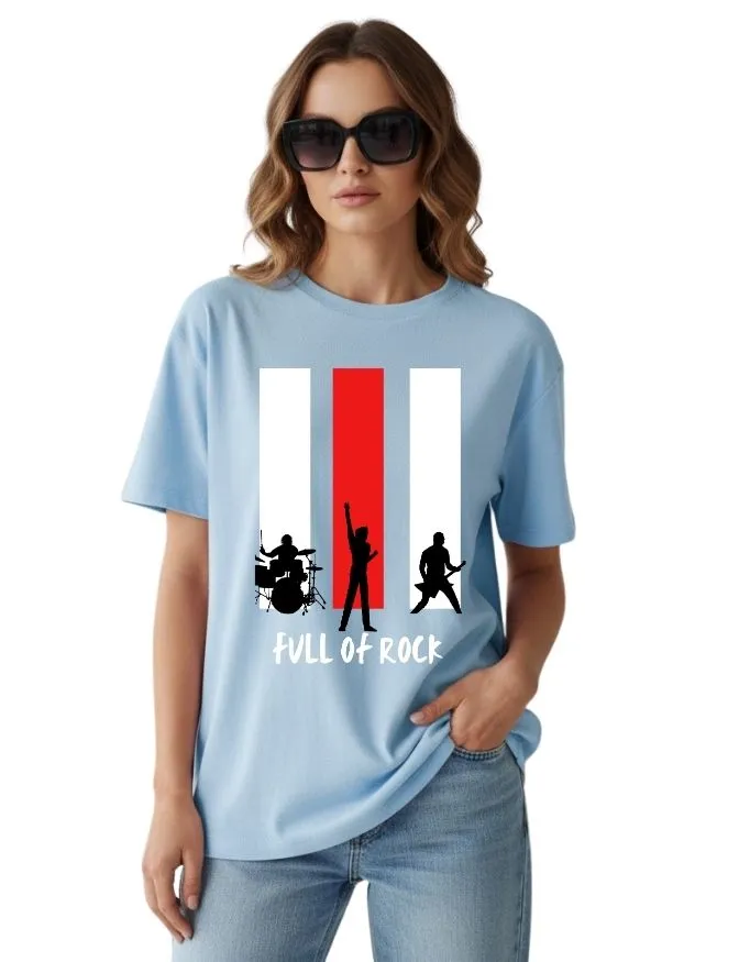 Full on Rock Unisex Terry Fabric Oversized Tee