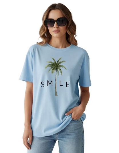 Smile Unisex Terry Fabric Oversized Tee