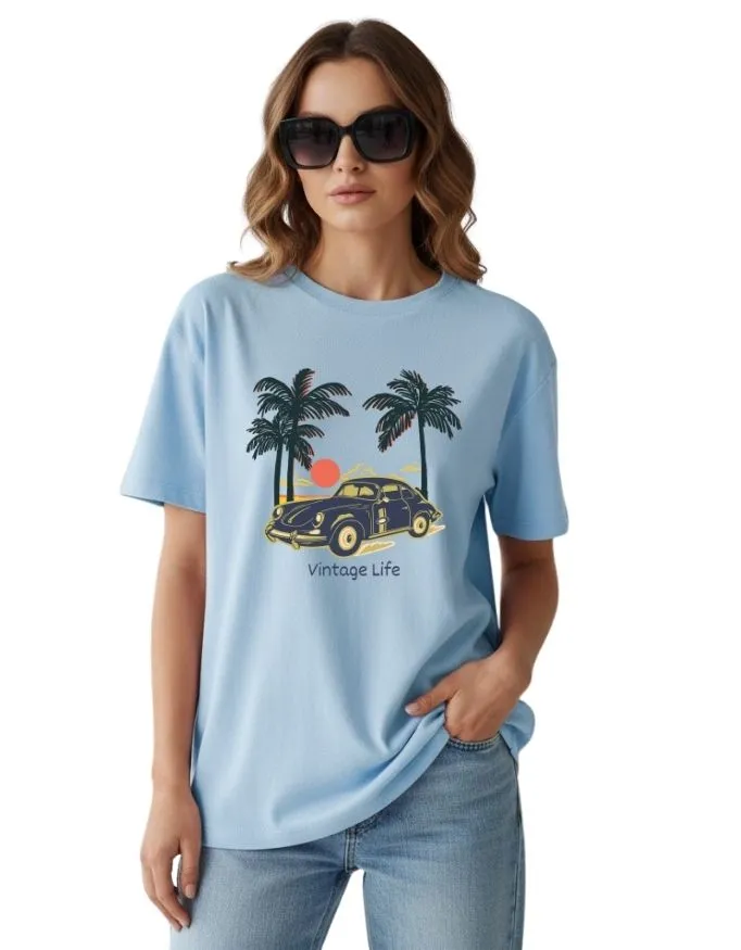 Vintage Life Unisex Terry Fabric Oversized Tee