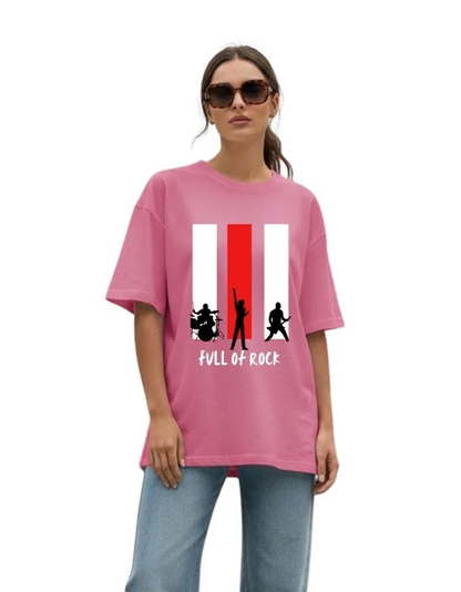 Full on Rock Unisex Terry Fabric Oversized Tee