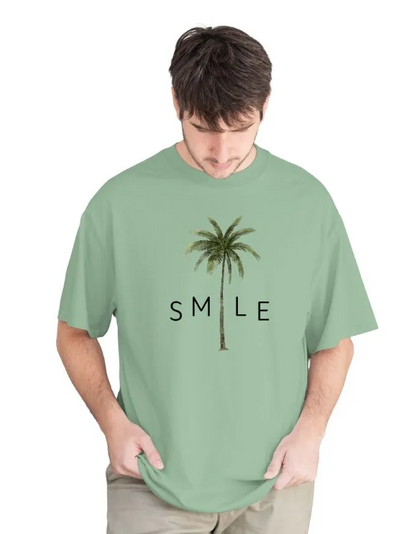 Smile Unisex Terry Fabric Oversized Tee
