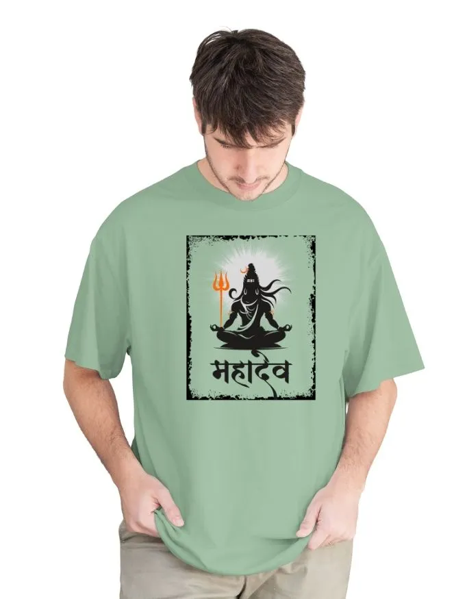 Jai Mahadev Unisex Terry Fabric Oversized Tee