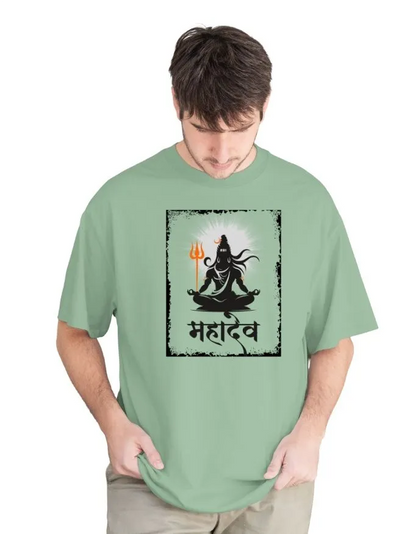 Jai Mahadev Unisex Terry Fabric Oversized Tee