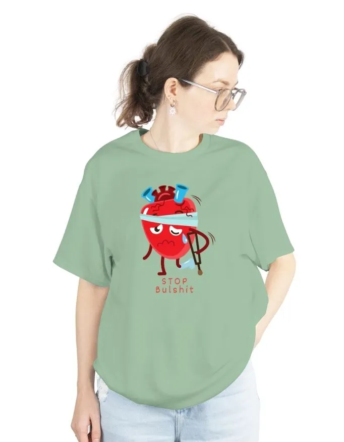 Heart Feelings Unisex Terry Fabric Oversized Tee