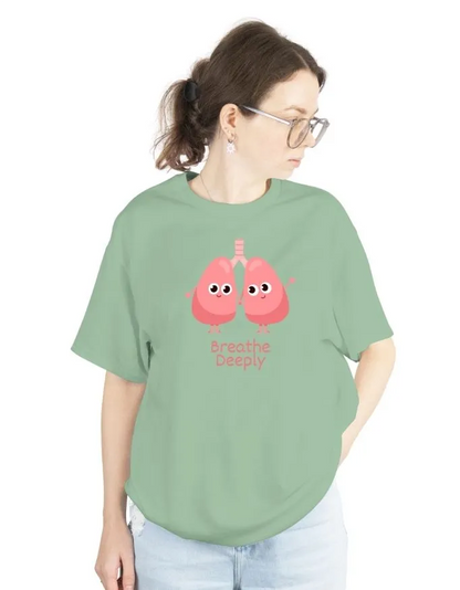 Breathe Deeply Unisex Terry Fabric Oversized Tee