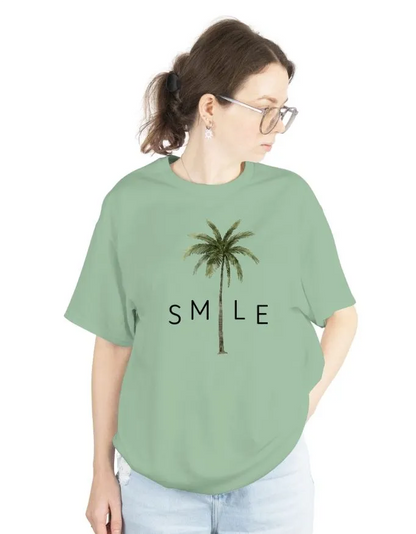 Smile Unisex Terry Fabric Oversized Tee