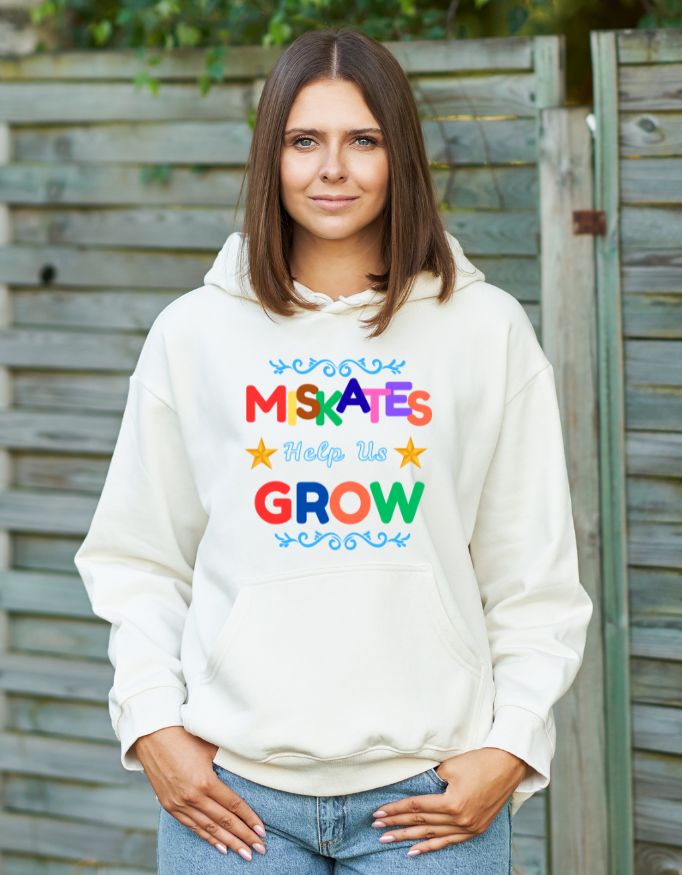 Mistakes Help Us Grow Unisex Oversized Hoodie