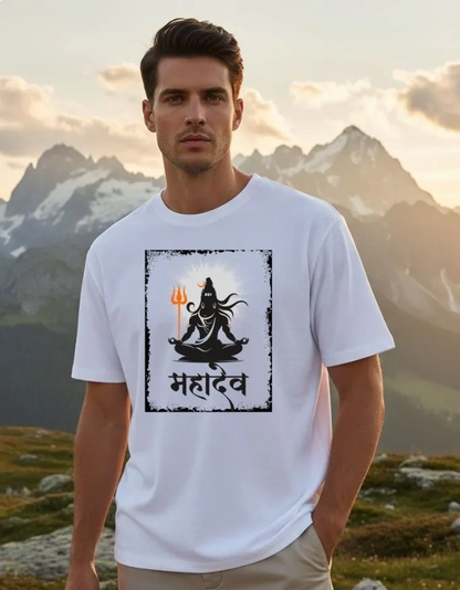 Jai Mahadev Unisex Terry Fabric Oversized Tee