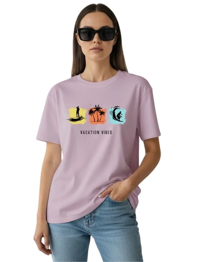 Vacation Vibes Unisex Terry Fabric Oversized Tee