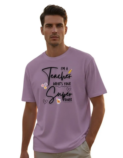 Teacher Power Unisex Terry Fabric Oversized Tee