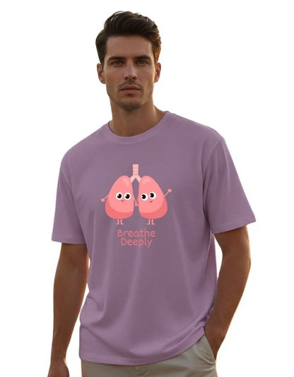 Breathe Deeply Unisex Terry Fabric Oversized Tee