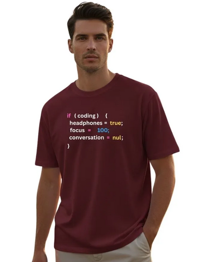 Coding Unisex Fabric Terry Oversized Tee