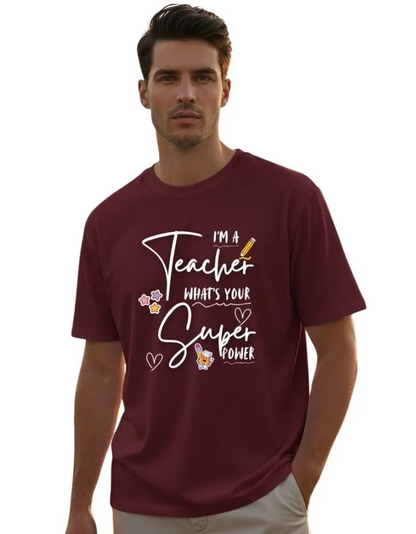 Teacher Power Unisex Terry Fabric Oversized Tee