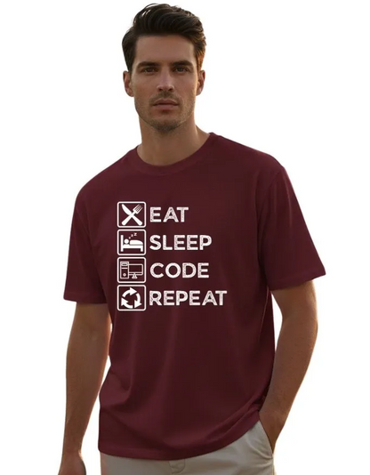 Coding Unisex Terry Fabric Oversized Tee