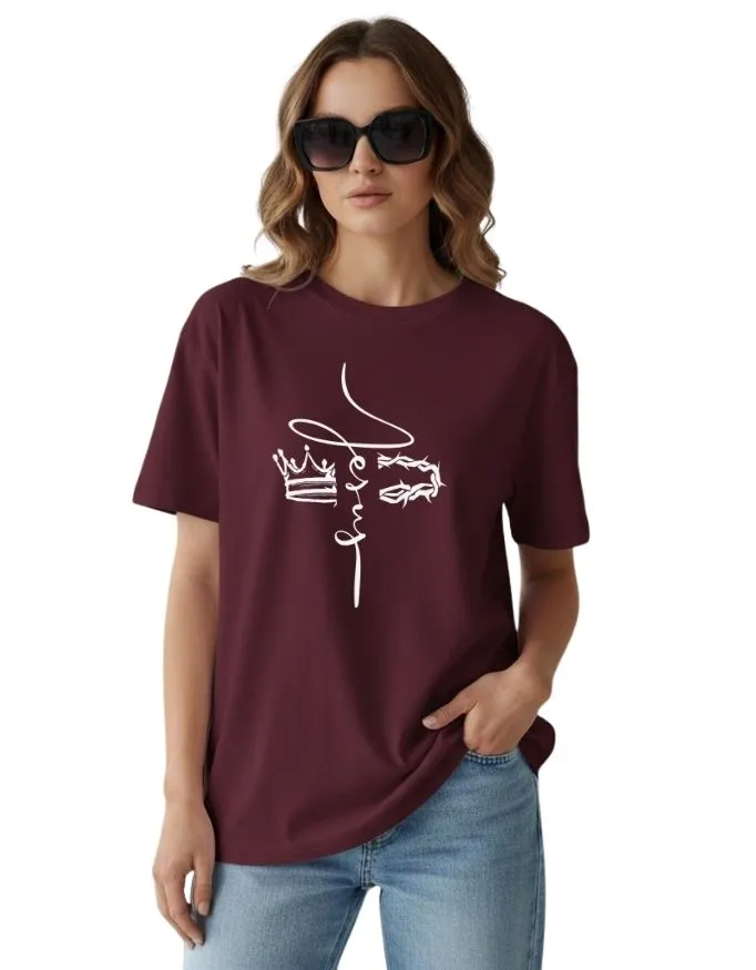 Jesus Love Unisex Terry Fabric Oversized Tee
