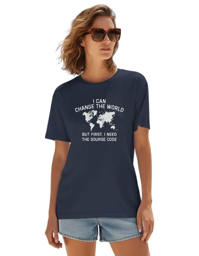 Sourse Code Unisex Terry Fabric Oversized Tee