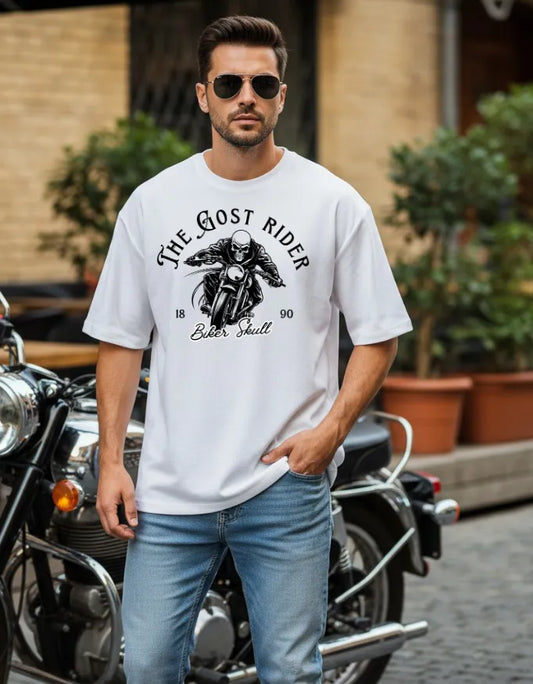 Ghost Rider Unisex Terry Fabric Oversized Tee