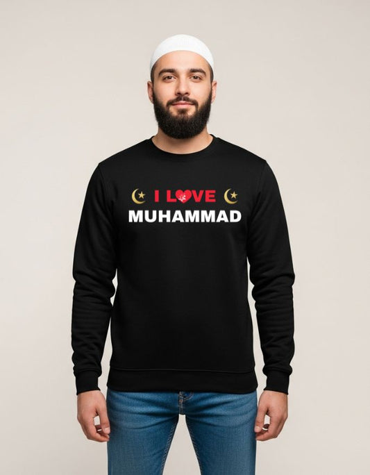 I Love Mohammad Regular Fit Unisex Sweatshirt