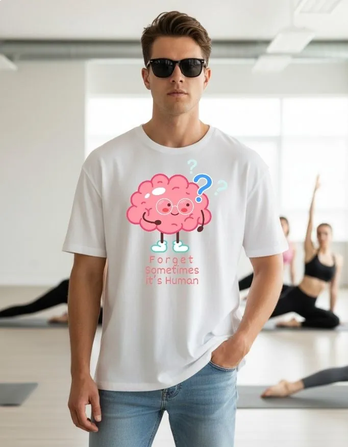 Brain is Human Unisex Terry Fabric Oversized Tee