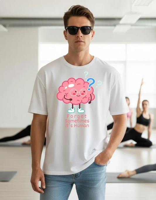 Brain is Human Unisex Terry Fabric Oversized Tee