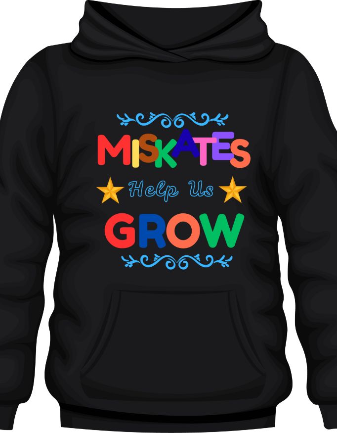 Mistakes Help Us Grow Unisex Oversized Hoodie