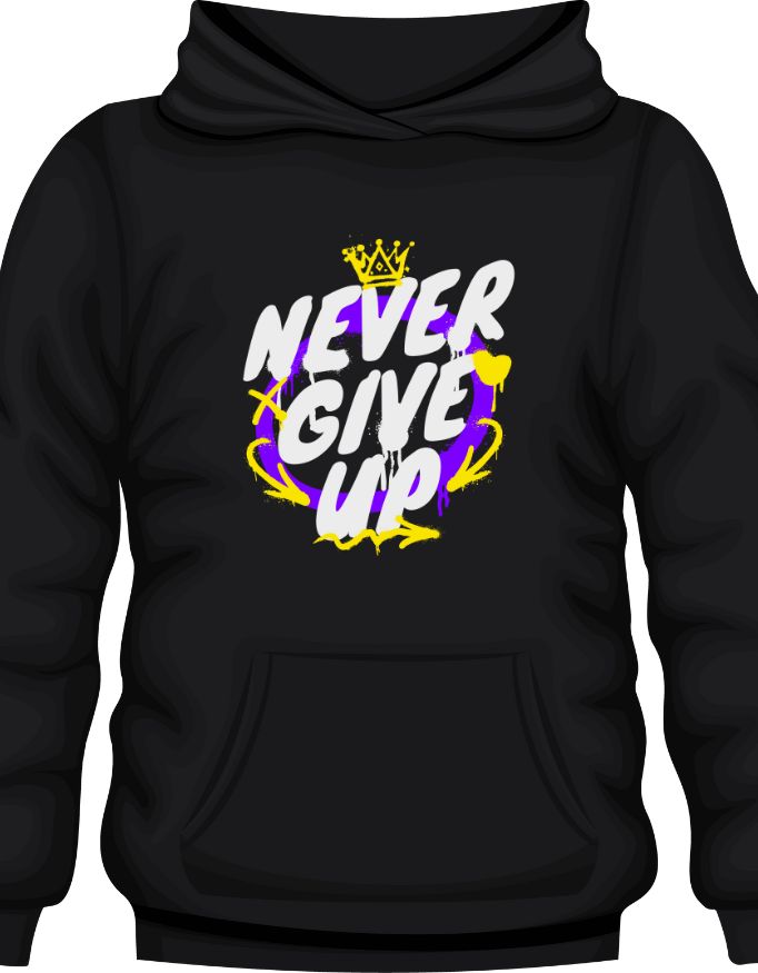 Never Give Up Unisex Oversized Hoodie
