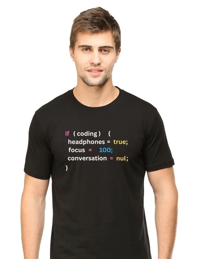Headphone+Coding Unisex Premium T-Shirt