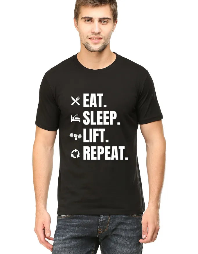 Eat Sleep Lift Repeat Unisex Premium T-Shirt
