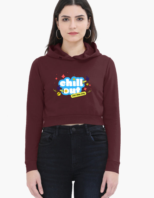 Chill Out Female Cropped Hoodie